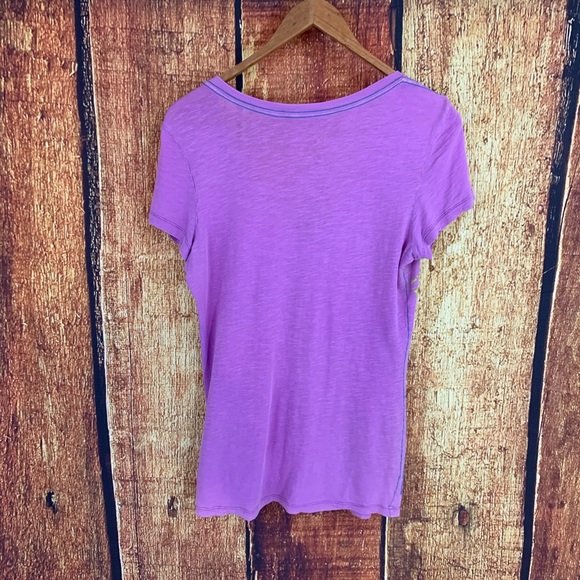 Nollie Purple Tee V Neck 100% Cotton sz M - Picture 2 of 5